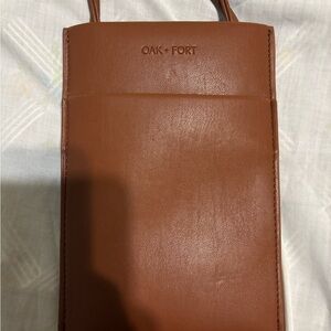 OAK + FORT Tan Leather Bag